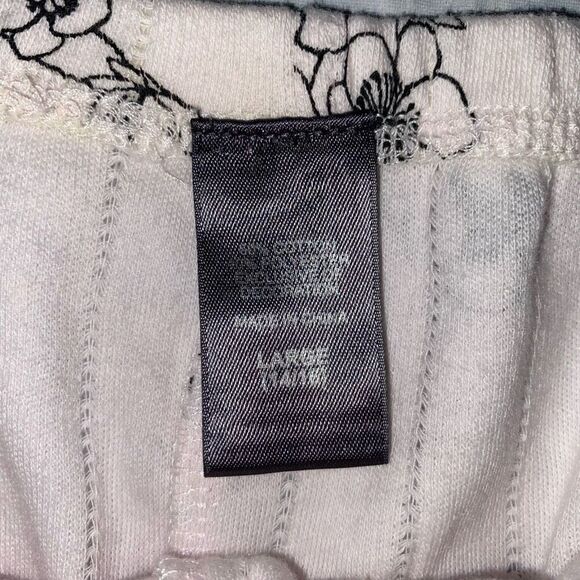 Liz Claiborne women M/L floral print tank top & shorts pajama set light pink - Picture 4 of 13